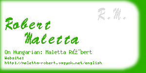 robert maletta business card